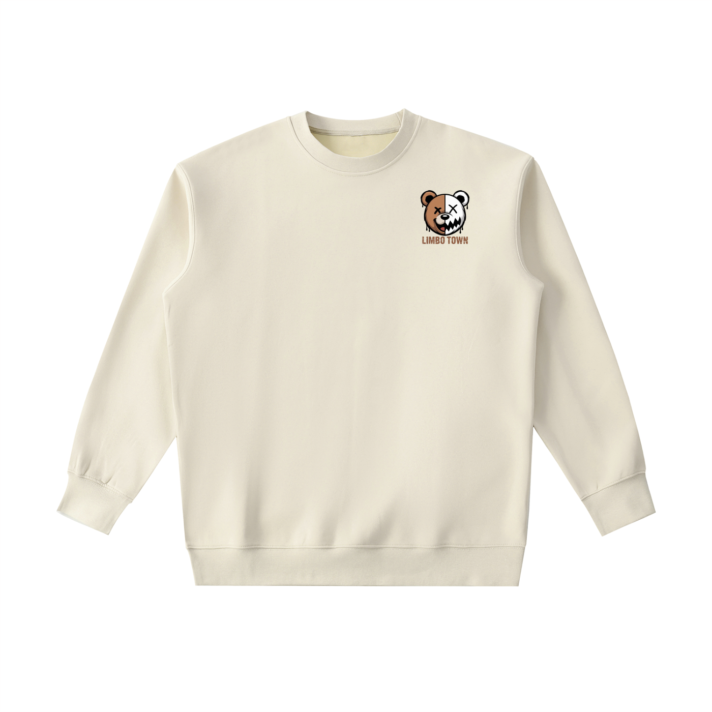 Cream Limbo Town Teddy Heavyweight Crewneck Sweatshirt